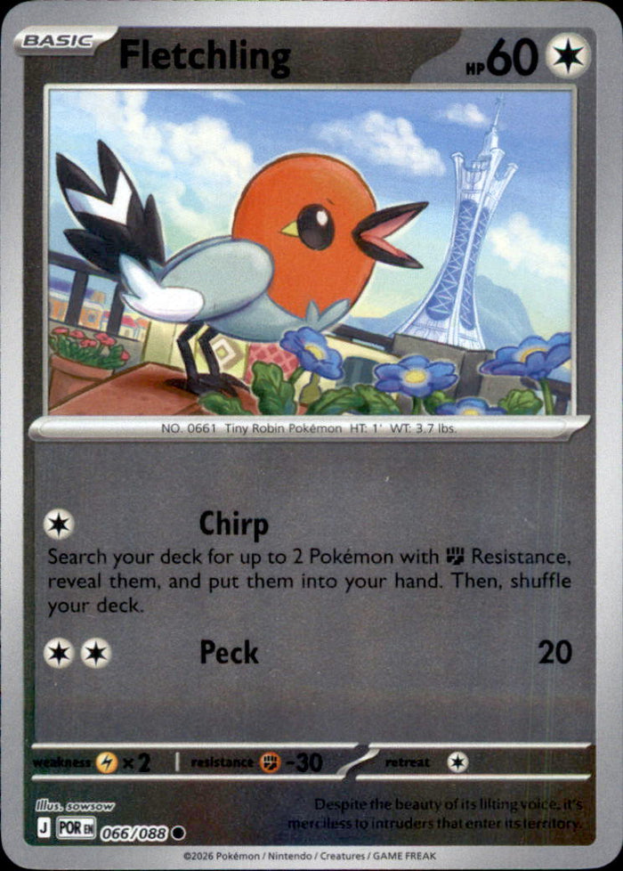 Fletchling Reverse Holo Common ME03: Perfect Order 066/088 NM