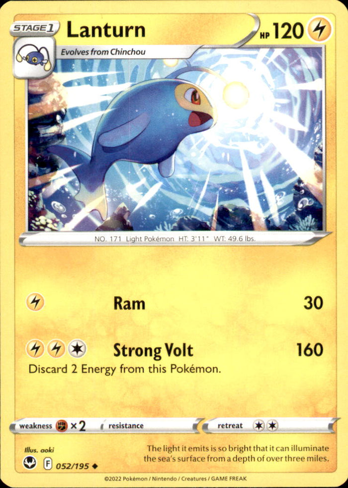 Lanturn Uncommon SWSH12: Silver Tempest 052/195 NM