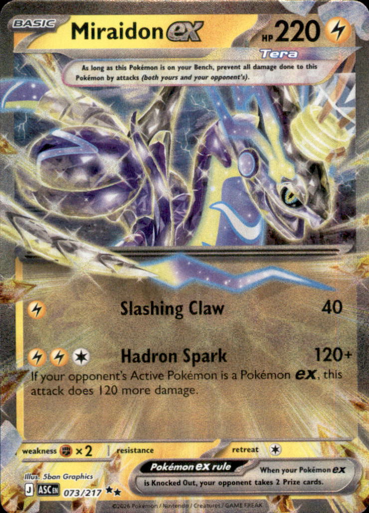 Miraidon ex Holo Double Rare ME: Ascended Heroes 073/217 NM