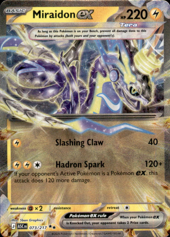 Miraidon ex Holo Double Rare ME: Ascended Heroes 073/217 NM