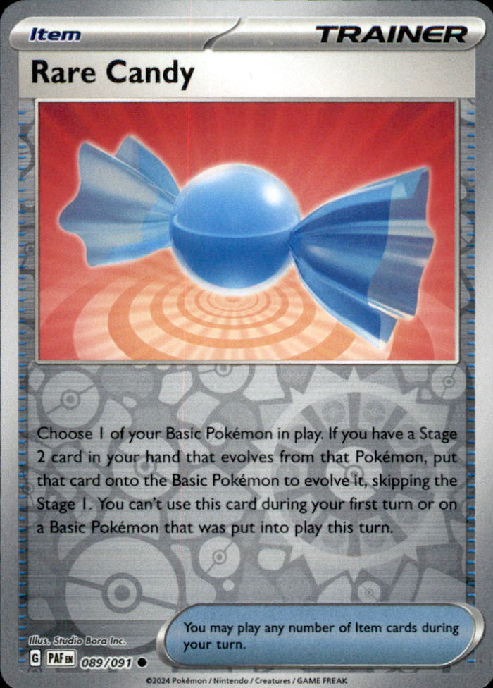 Rare Candy Reverse Holo Common SV: Paldean Fates 089/091 NM