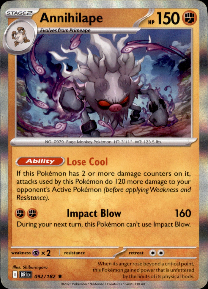 Annihilape Holo Rare SV10: Destined Rivals 092/182 NM