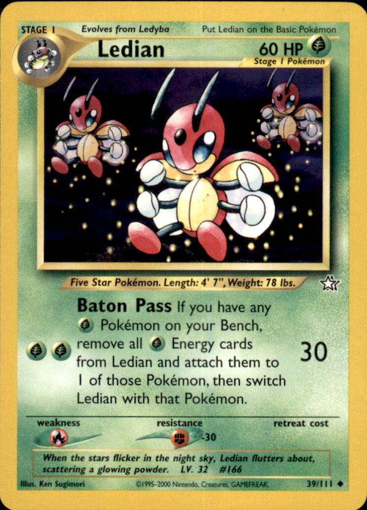 Ledian Unlimited Uncommon Neo Genesis 039/111 NM