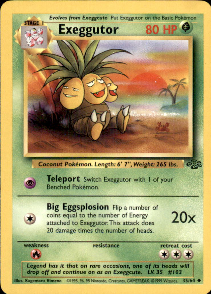 Exeggutor Unlimited Uncommon Jungle 35/64 LP
