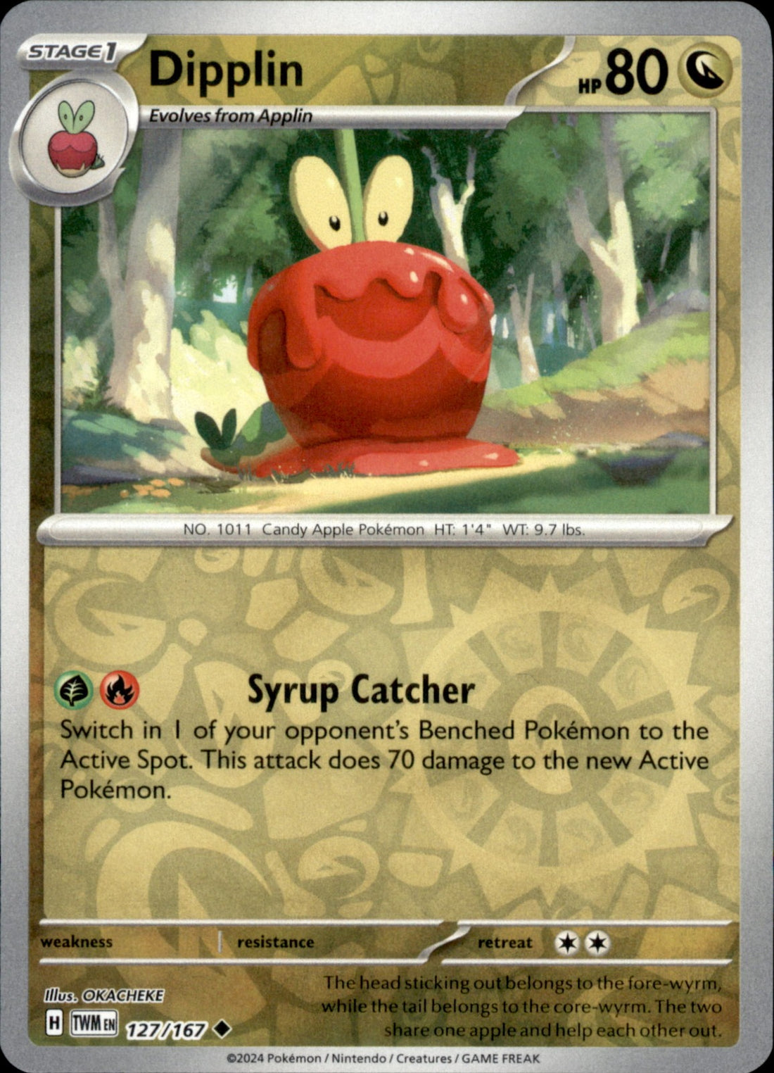 Applin Reverse Holo Common SV06: Twilight Masquerade 126/167 NM
