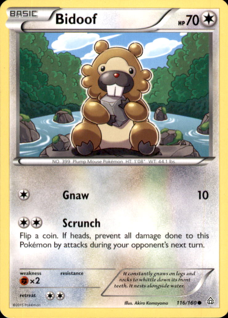 Bidoof Common XY - Primal Clash 116/160 NM