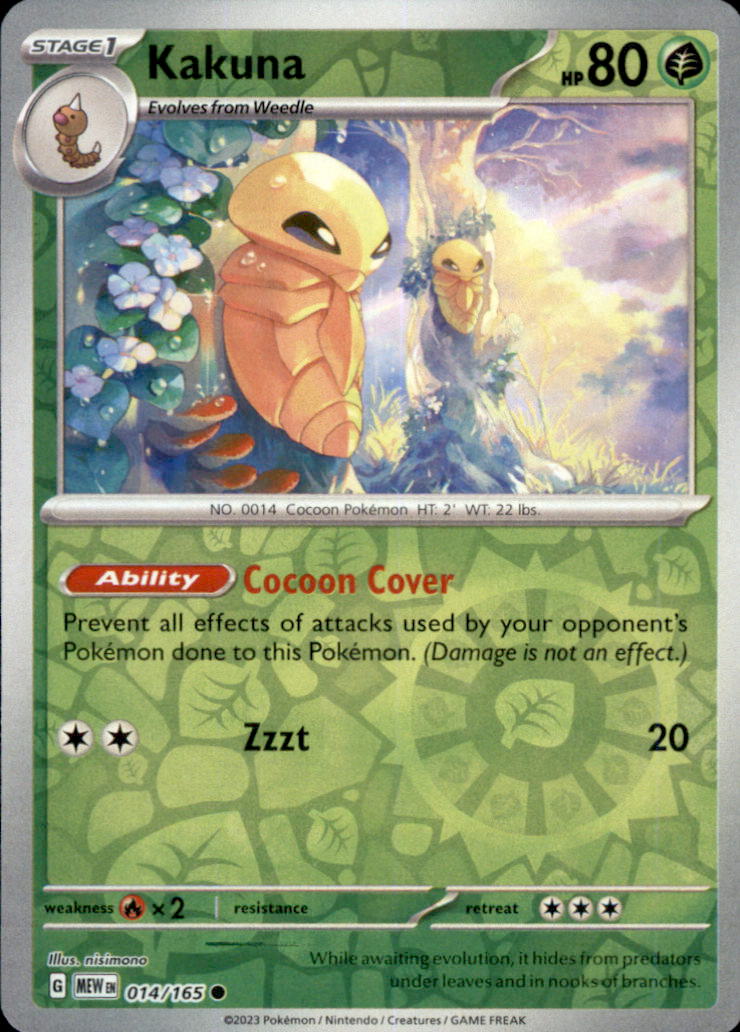Kakuna Reverse Holo Common SV: Scarlet & Violet 151 014/165 NM