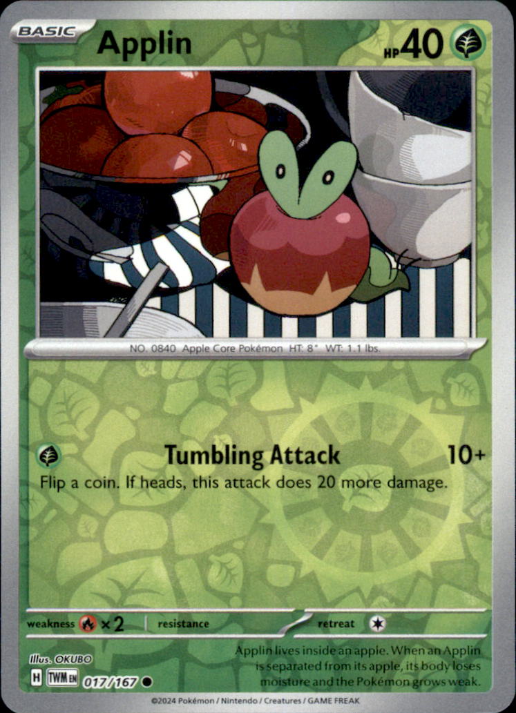 Applin Reverse Holo Common SV06: Twilight Masquerade 017/167 NM