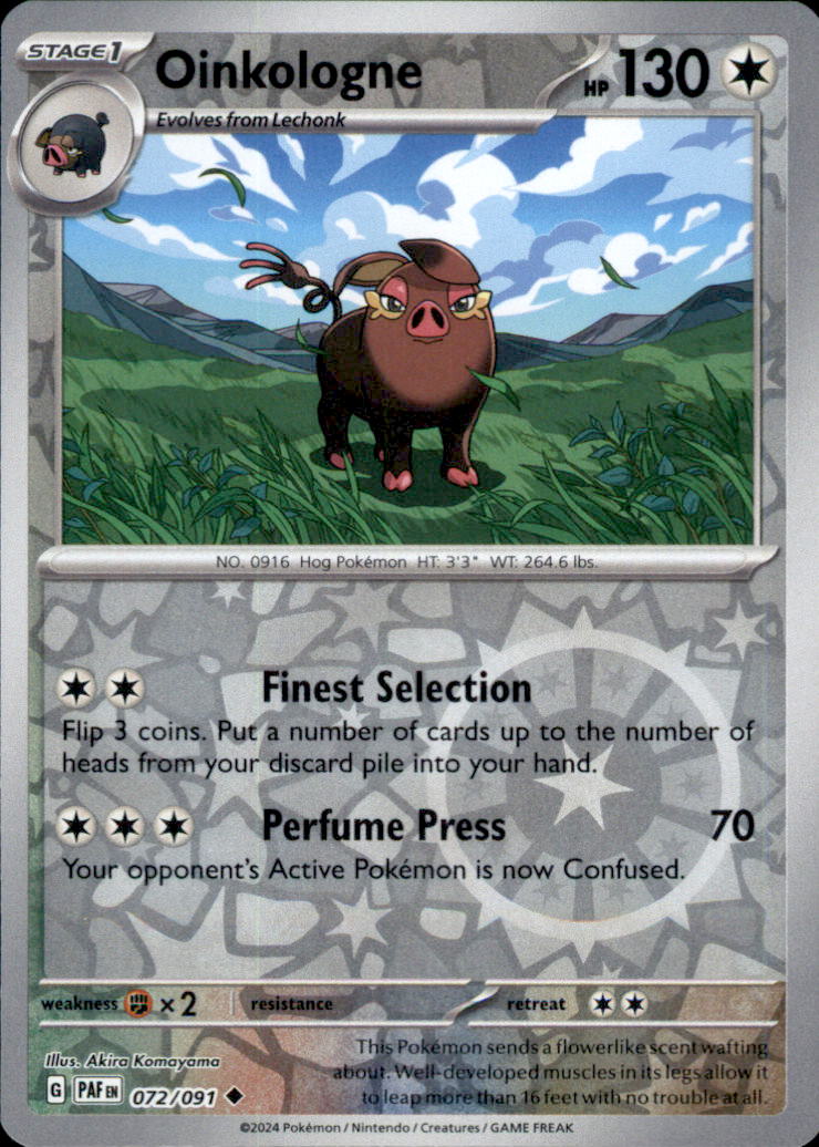 Oinkologne Reverse Holo Uncommon SV: Paldean Fates 072/091 NM