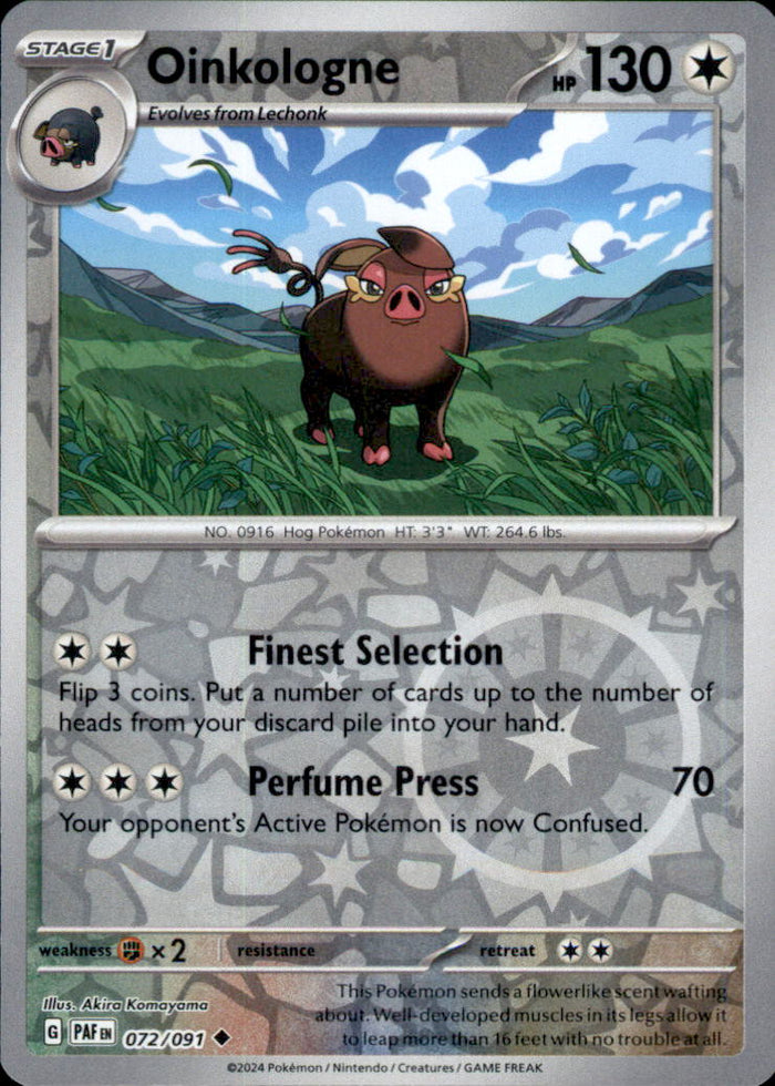 Oinkologne Reverse Holo Uncommon SV: Paldean Fates 072/091 NM