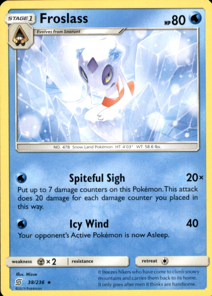 Froslass Holo Rare SM - Unified Minds 38/236 NM