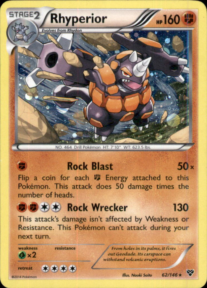 Rhyperior Holo Rare XY Base Set 62/146 NM