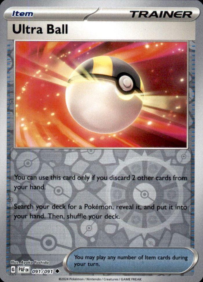 Ultra Ball Reverse Holo Uncommon SV: Paldean Fates 091/091 NM