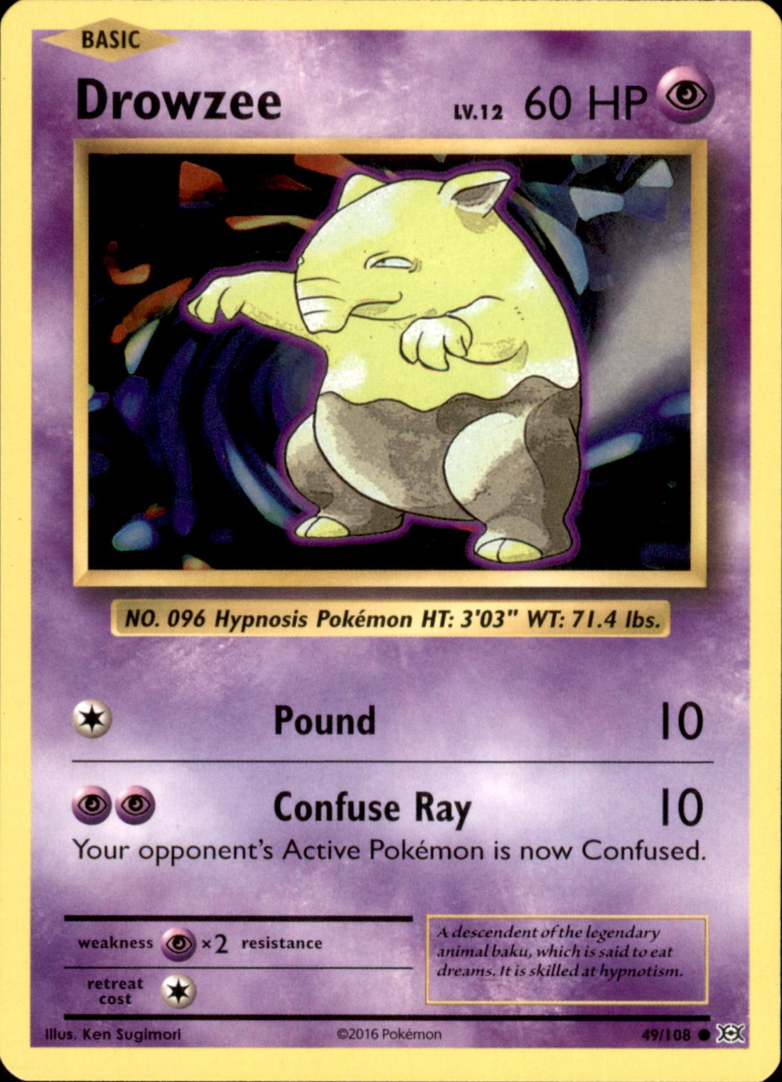 Drowzee Common XY - Evolutions 49/108 NM