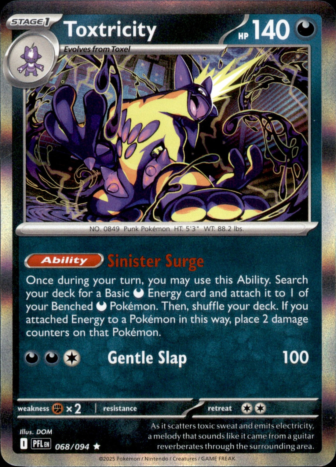Toxtricity Rare ME02: Phantasmal Flames 068/094 NM