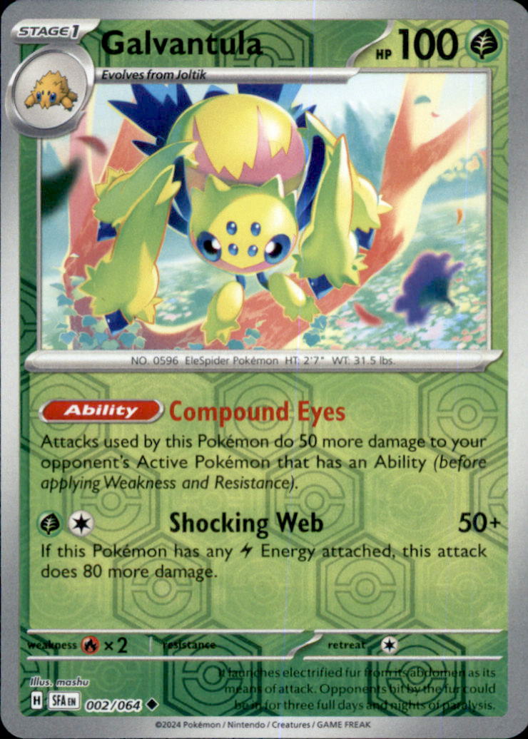 Galvantula Reverse Holo Uncommon SV: Shrouded Fable 002/064 NM