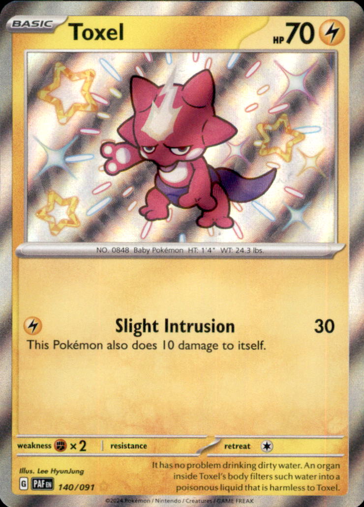 Toxel Holo Shiny Rare SV: Paldean Fates 140/091 NM