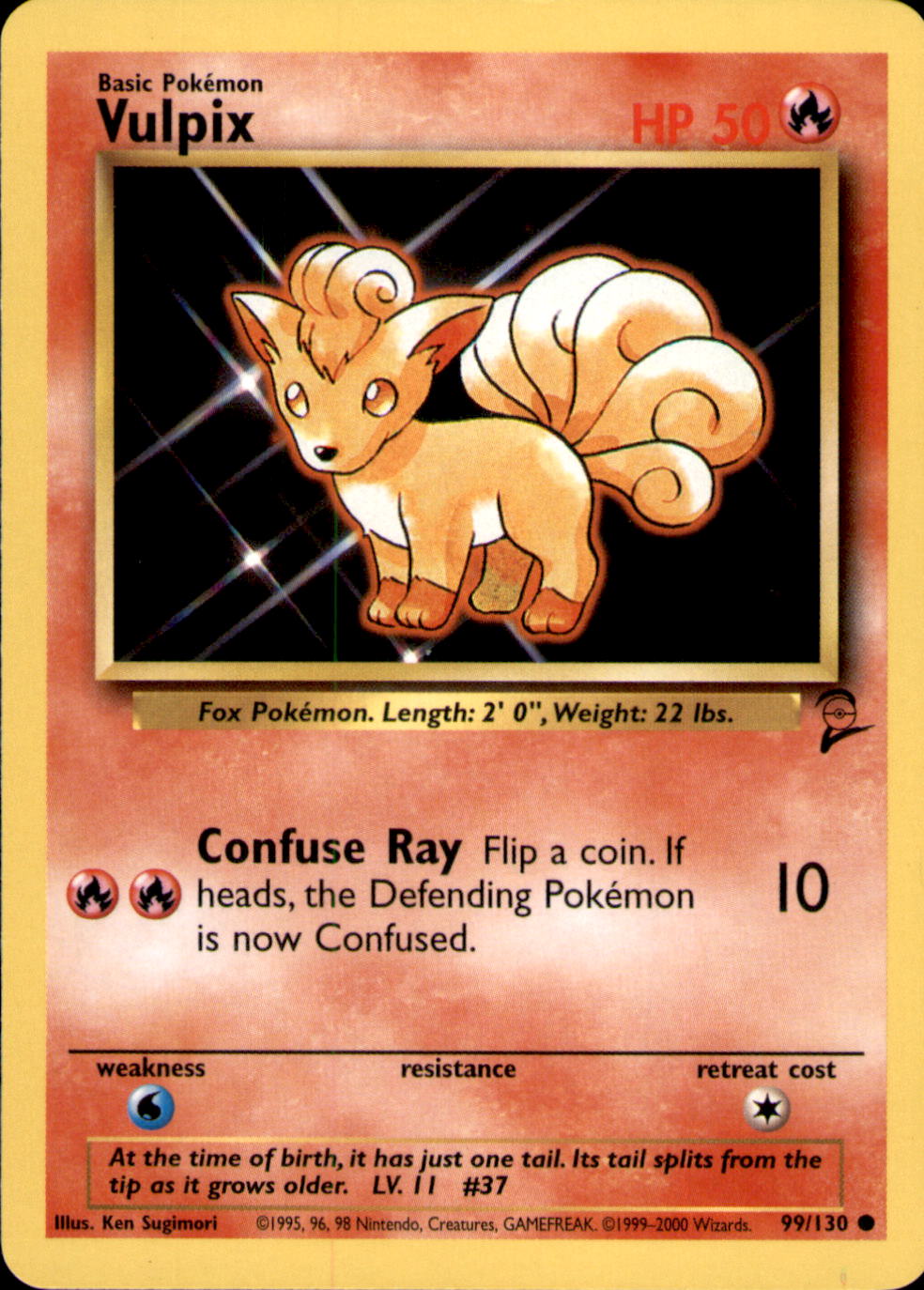 Vulpix Common Base Set 2 099/130 LP