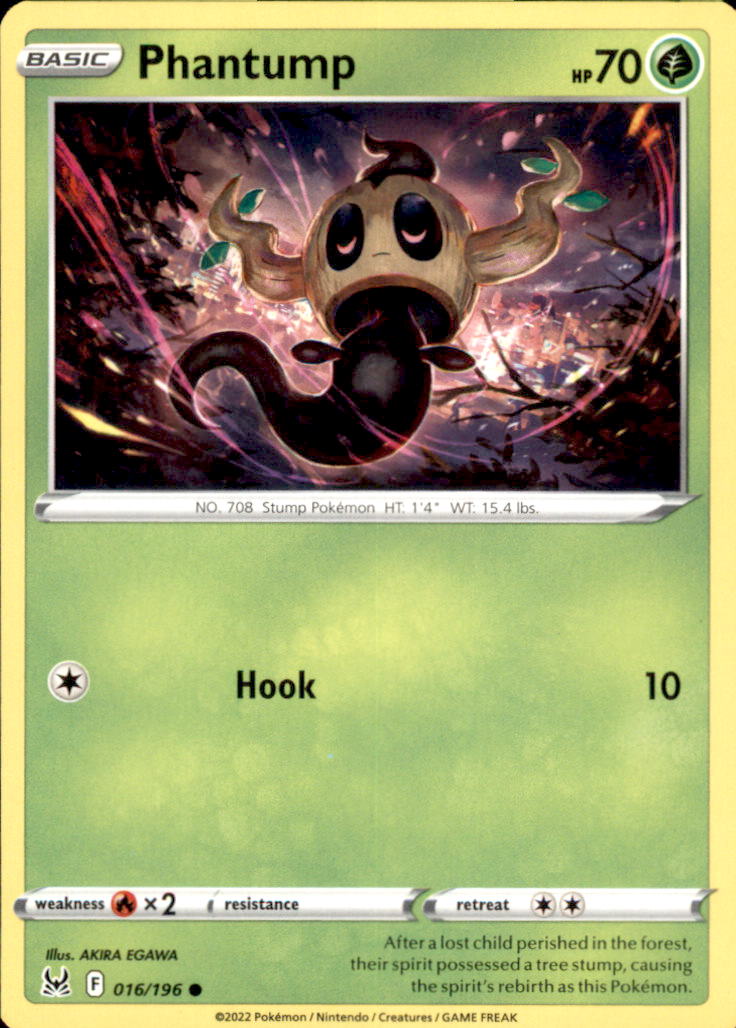 Phantump Common SWSH11: Lost Origin 016/196 NM