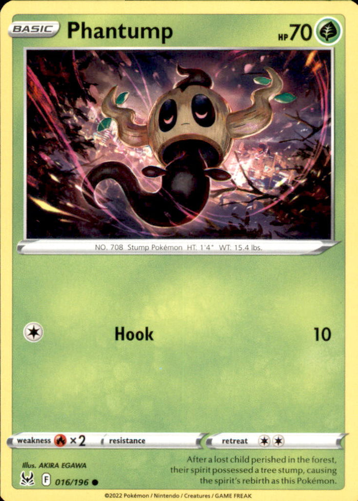 Phantump Common SWSH11: Lost Origin 016/196 NM