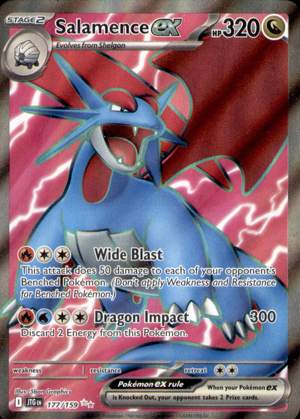 Salamence ex Holo Ultra Rare SV09: Journey Together 177/159 NM