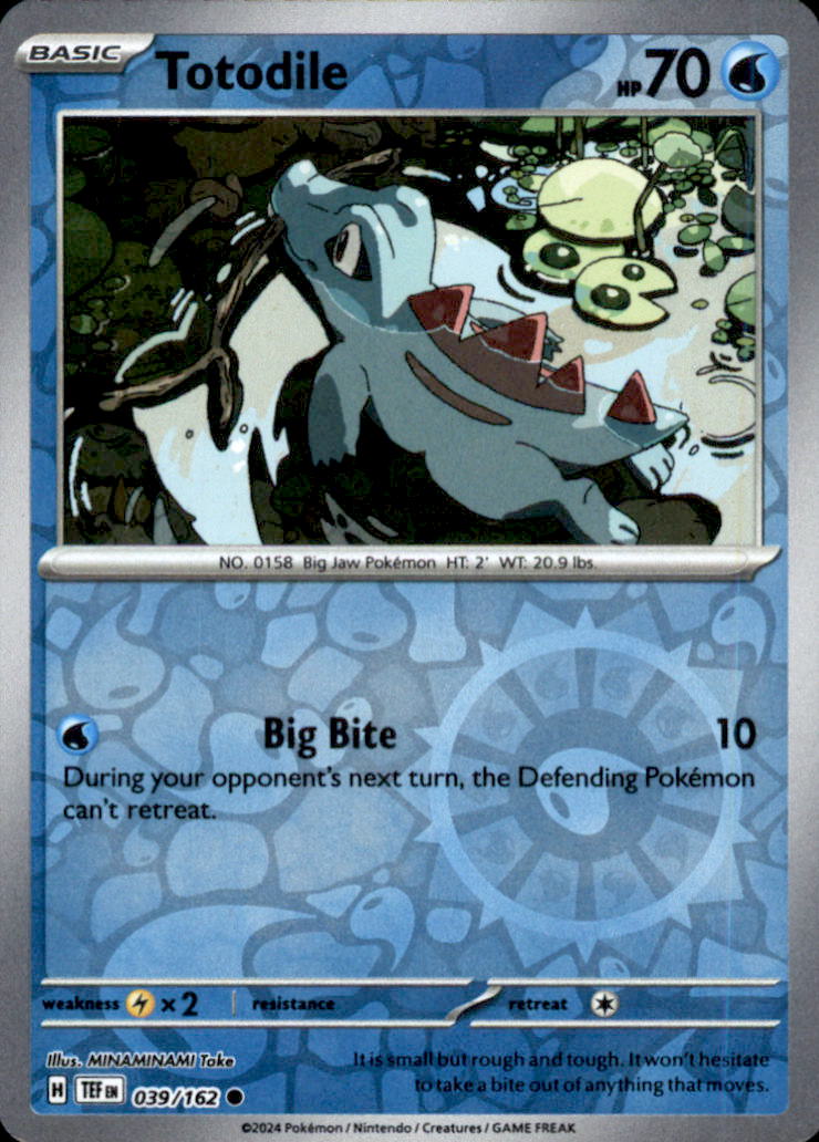 Totodile Reverse Holo Common SV05: Temporal Forces 039/162 NM