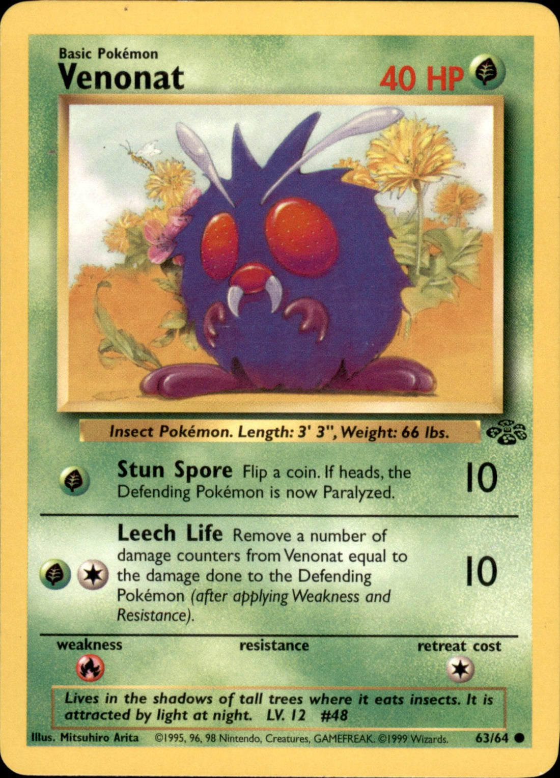 Venonat Unlimited Common Jungle 63/64 LP