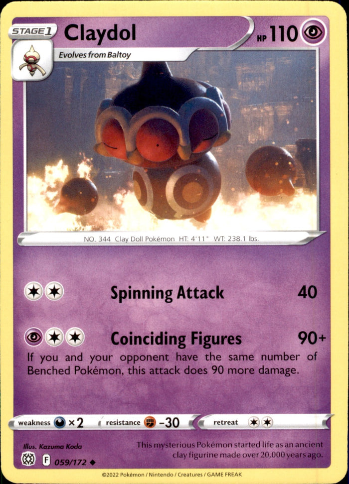 Claydol Uncommon SWSH09: Brilliant Stars 059/172 NM