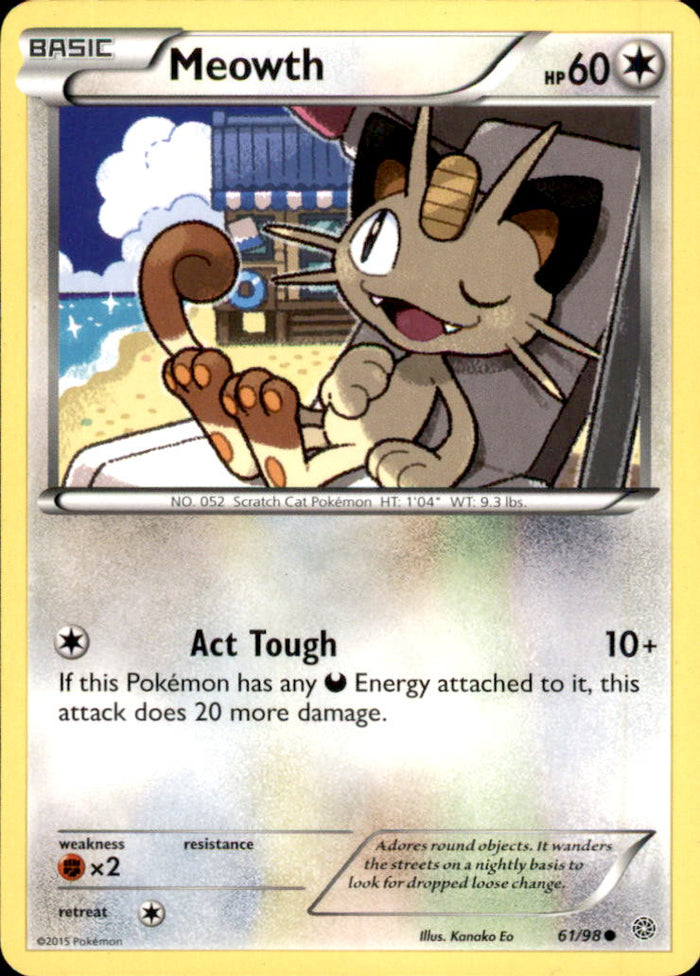Meowth Common XY - Ancient Origins 61/98 NM