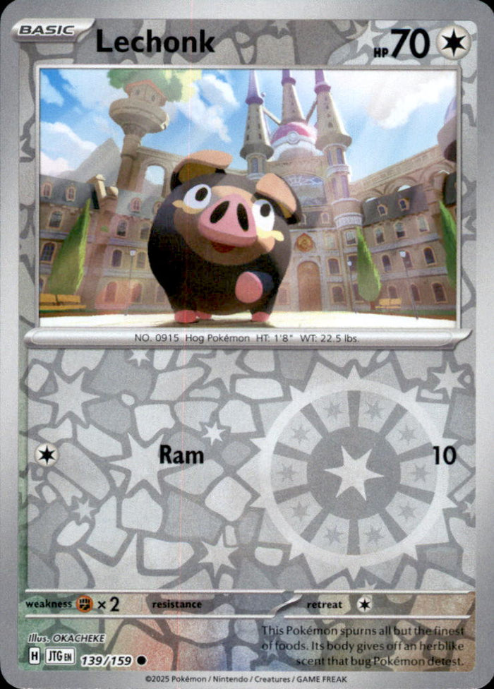 Lechonk Reverse Holo Common SV09: Journey Together 139/159 NM