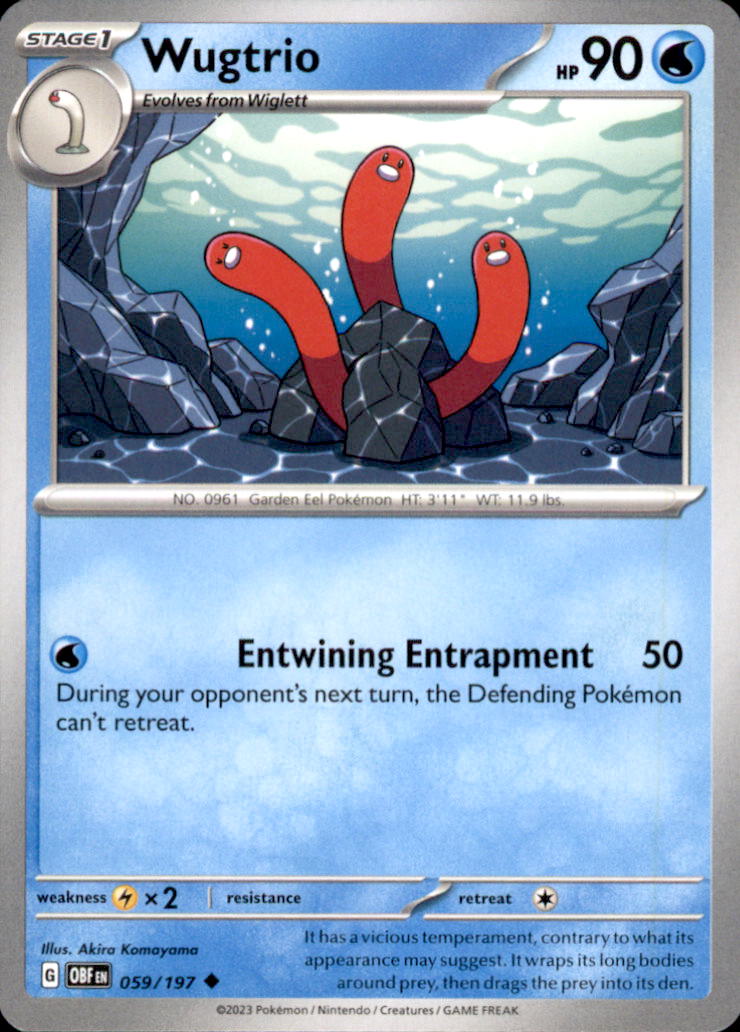 Wugtrio Uncommon SV03: Obsidian Flames 059/197 NM