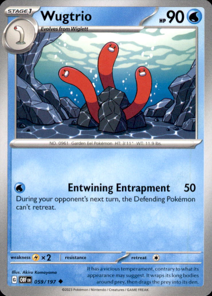 Wugtrio Uncommon SV03: Obsidian Flames 059/197 NM