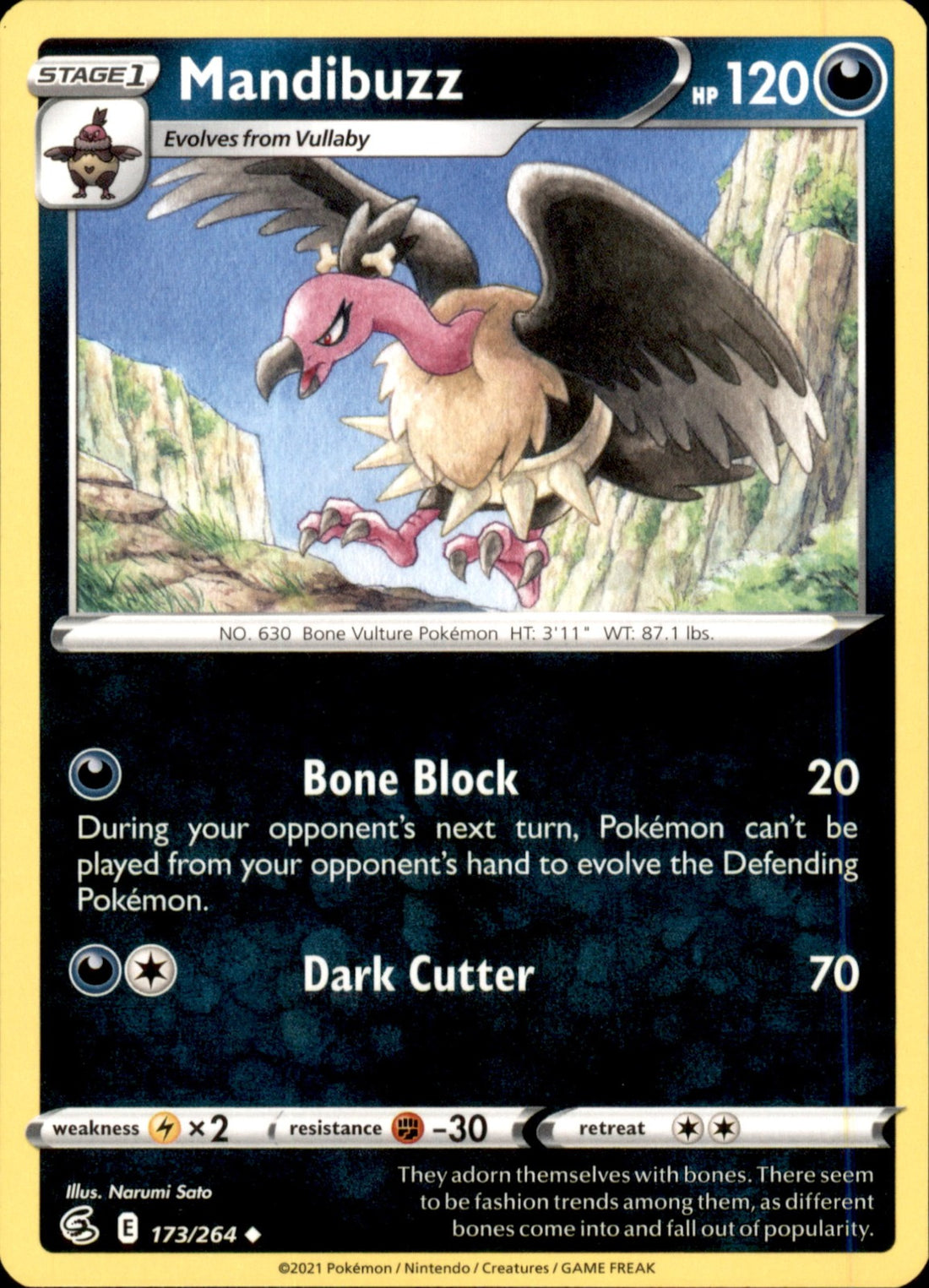Mandibuzz Uncommon SWSH08: Fusion Strike 173/264 NM
