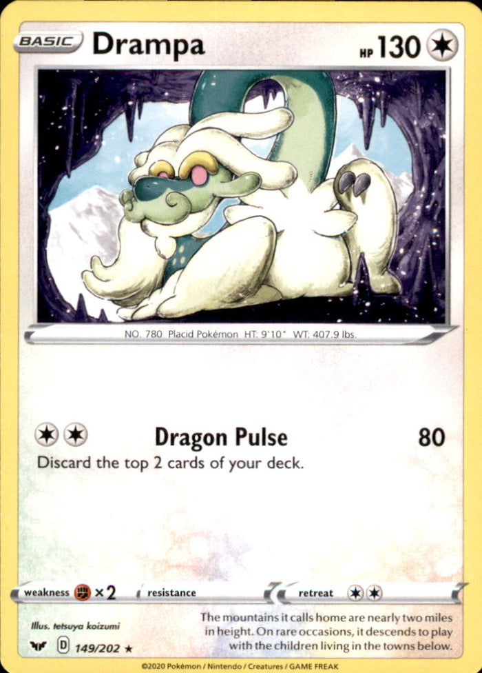 Drampa Rare SWSH01: Sword & Shield Base Set 149/202 NM
