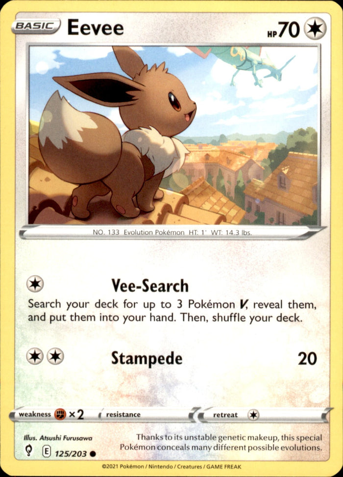 Eevee Common SWSH07: Evolving Skies 125/203 NM