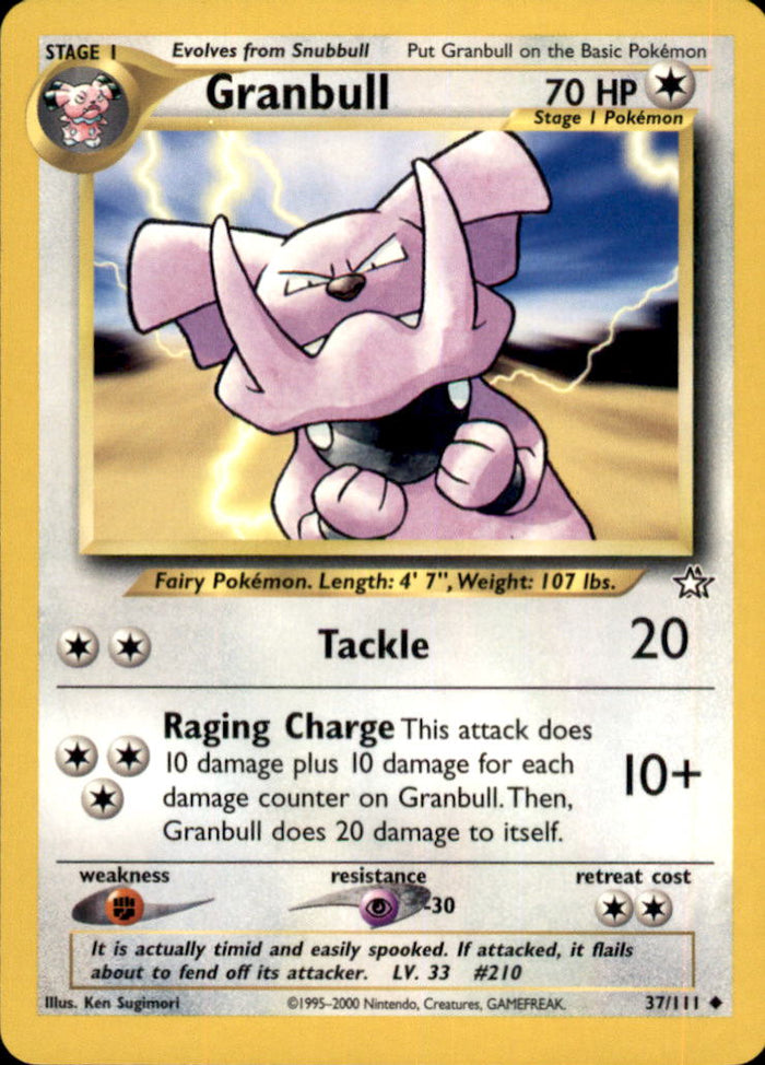 Granbull Unlimited Uncommon Neo Genesis 037/111 NM