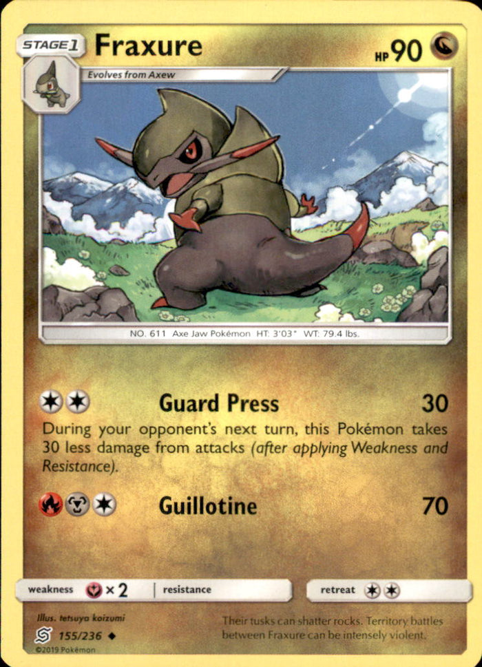 Fraxure Uncommon SM - Unified Minds 155/236 NM