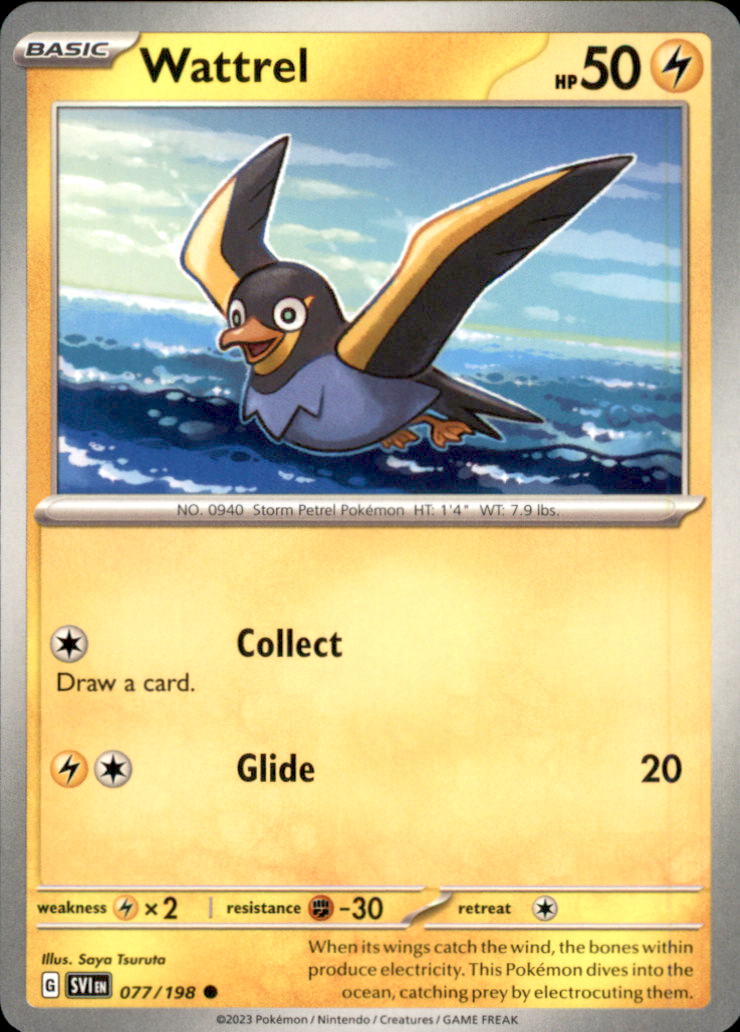 Wattrel Common SV01: Scarlet & Violet Base Set 077/198 NM