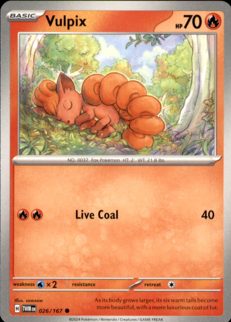 Vulpix Common SV06: Twilight Masquerade 026/167 NM