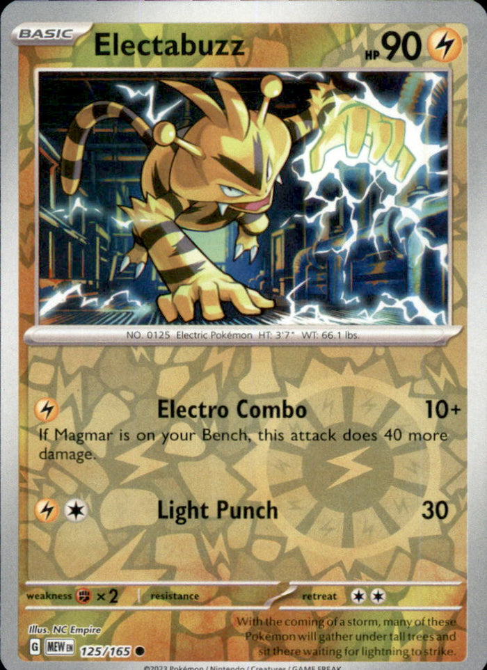 Electabuzz Reverse Holo Common SV: Scarlet & Violet 151 125/165 NM