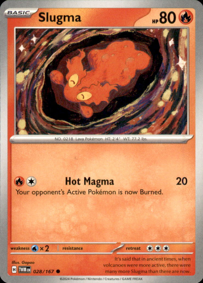 Slugma Common SV06: Twilight Masquerade 028/167 NM