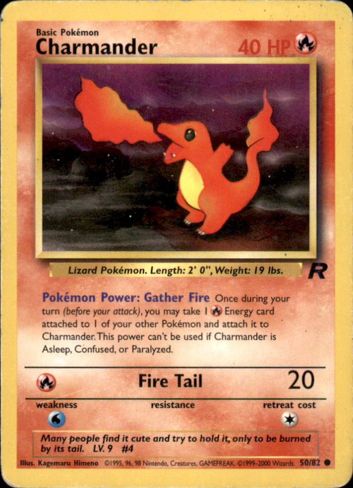 Charmander Unlimited Common Team Rocket 50/82 LP