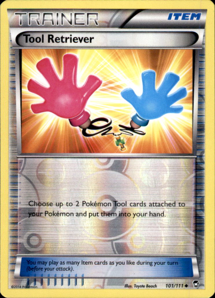 Tool Retriever Reverse Holo Uncommon XY - Furious Fists 101/111 NM