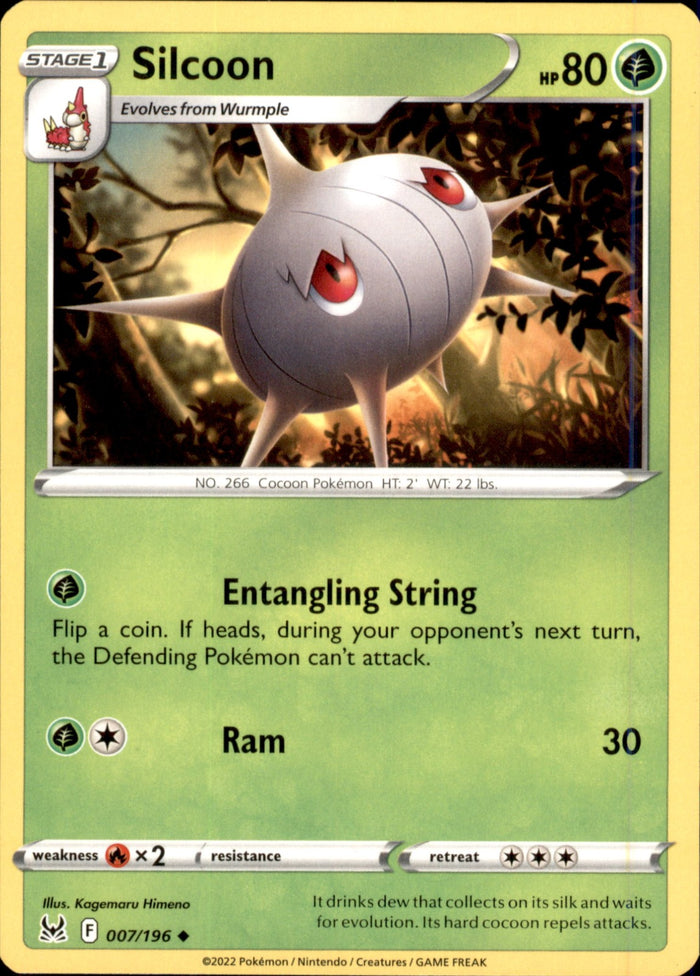 Silcoon Uncommon SWSH11: Lost Origin 007/196 NM