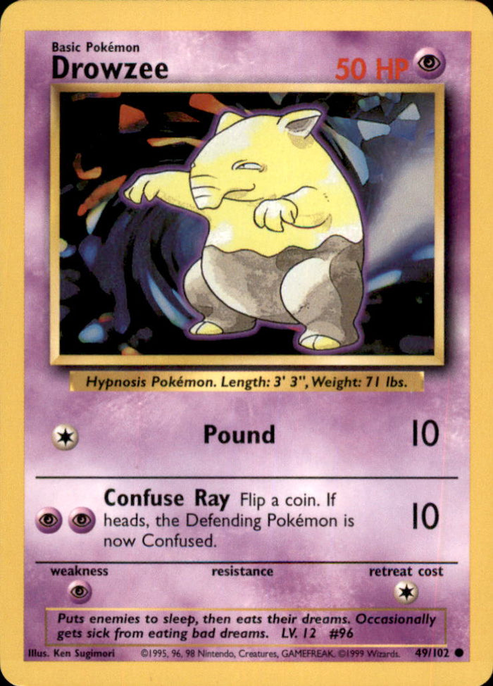 Drowzee Common Base Set 049/102 NM
