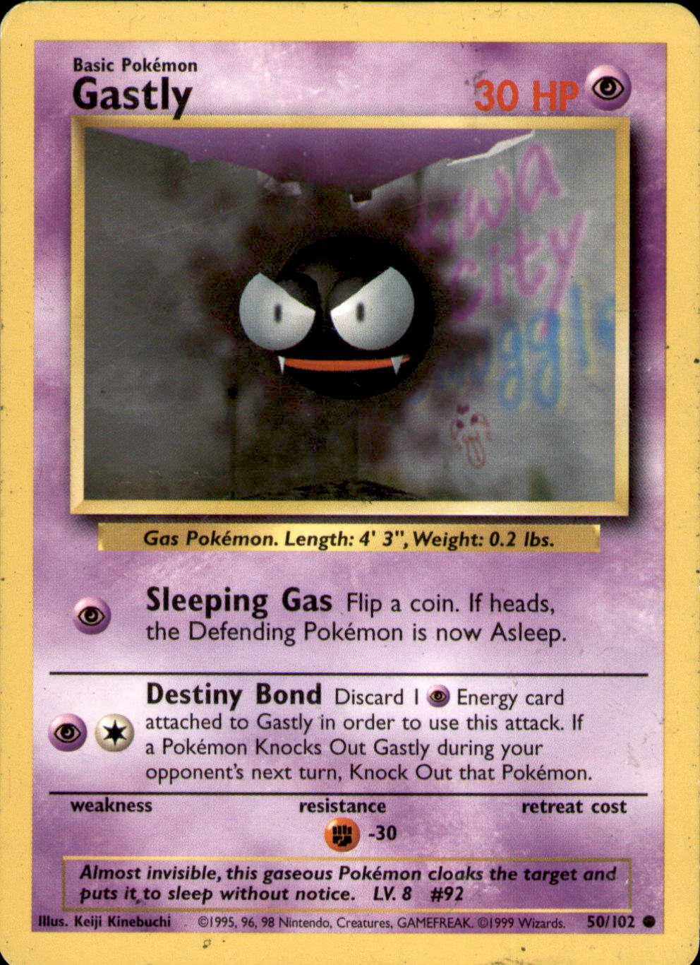 Gastly Common Base Set 050/102 MP