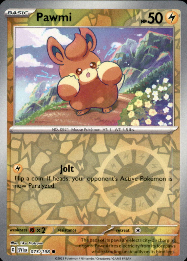 Pawmi Reverse Holo Common SV01: Scarlet & Violet Base Set 073/198 NM