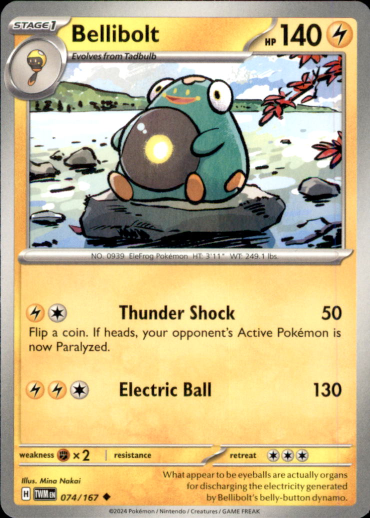 Bellibolt Uncommon SV06: Twilight Masquerade 074/167 NM