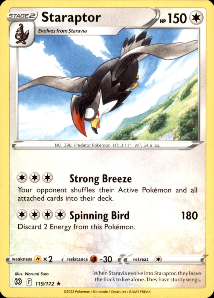 Staraptor Rare SWSH09: Brilliant Stars 119/172 NM