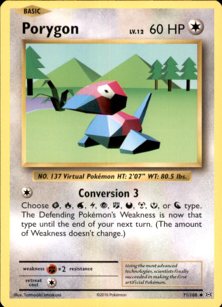 Porygon Uncommon XY - Evolutions 71/108 NM